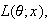 $L(\theta;x),$