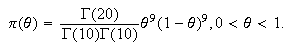 $\pi(\theta)$