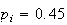 $p_{i}=0.45$