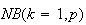 $N B (k = 1, p)$