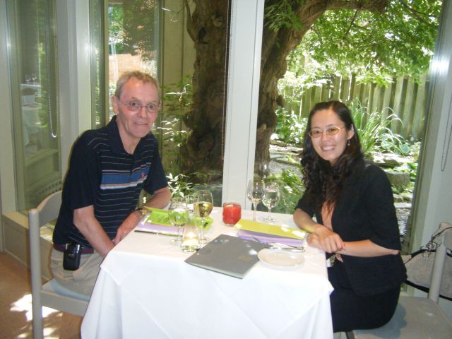 Jing and Mike having lunch