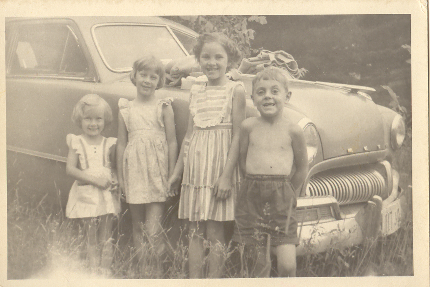 (R-L) me, my sister Kate and my cousins Betsy and Ann.  At the cottage