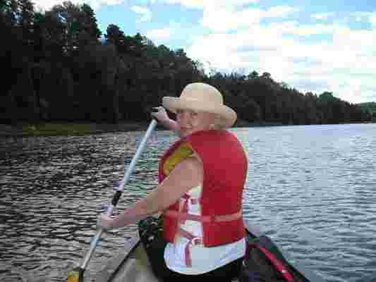 Patti and I canoing on the Grand River 