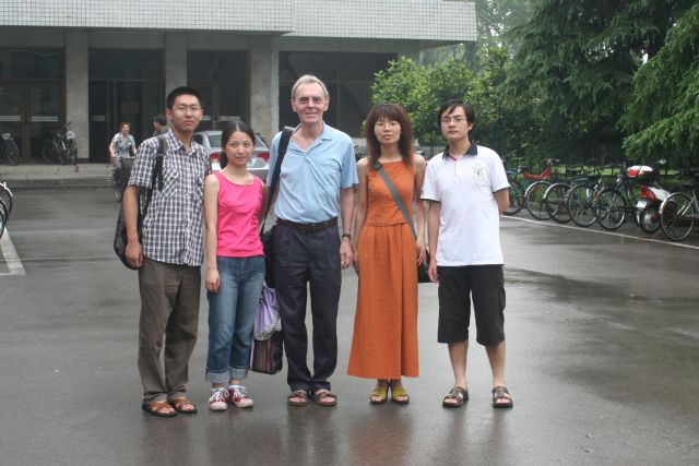 Some of my students outside of the building where I taught.