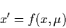 \begin{displaymath}x' = f(x, \mu )
\end{displaymath}