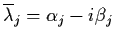 $\ol{\lambda}_{j} = \alpha_{j} - i\beta_{j}$