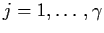 $j = 1, \ldots ,
\gamma$