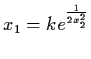 $ x_{1} = ke^{\frac{1}{2x_{2}^{2}}}$