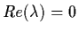 $Re (\lambda ) = 0$