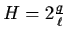 $H = 2
\frac{g}{\ell}$