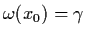 $\omega (x_{0}) = \gamma$