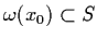 $\omega (x_{0})
\subset S$