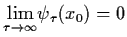 ${\dss\lim_{\tau \raro \infty}}
\psi_{\tau} (x_{0}) = 0$